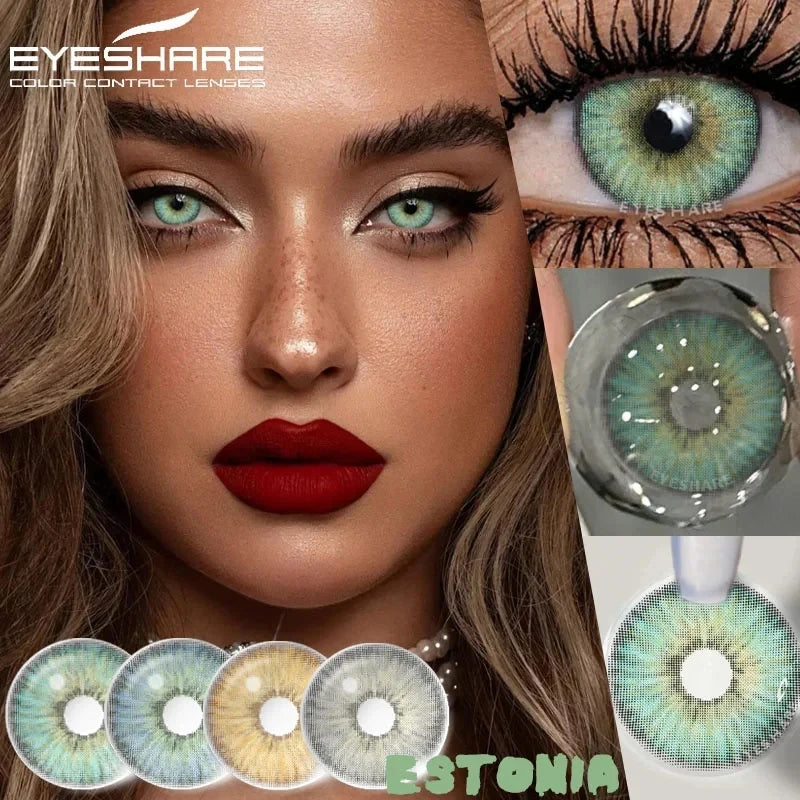 1 Pair Colorful Contact Lenses for Eyes Fashion Blue Eye Lenses Green Lenses Gray Eye Contacts Yearly Lens Eye Contact