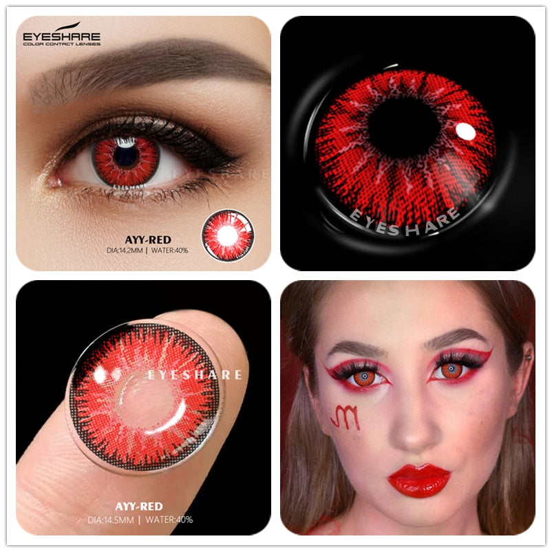 Color Cosplay Contact Lenses Halloween Yearly Eyes