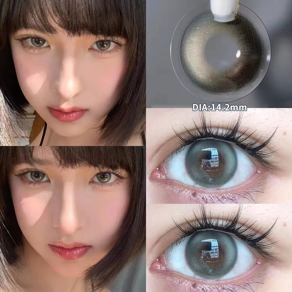 Blue Contact Lenses Myopia Pupils With Diopters Fashion Lenses for Eyes Color Lenses Prescription Lenses OVO