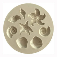 Shell Sea Fondant Mold Conch Shell Round Silicone Shell Baking Mold DIY Candy Cake Soap Jelly Sorbet Chocolate Mold