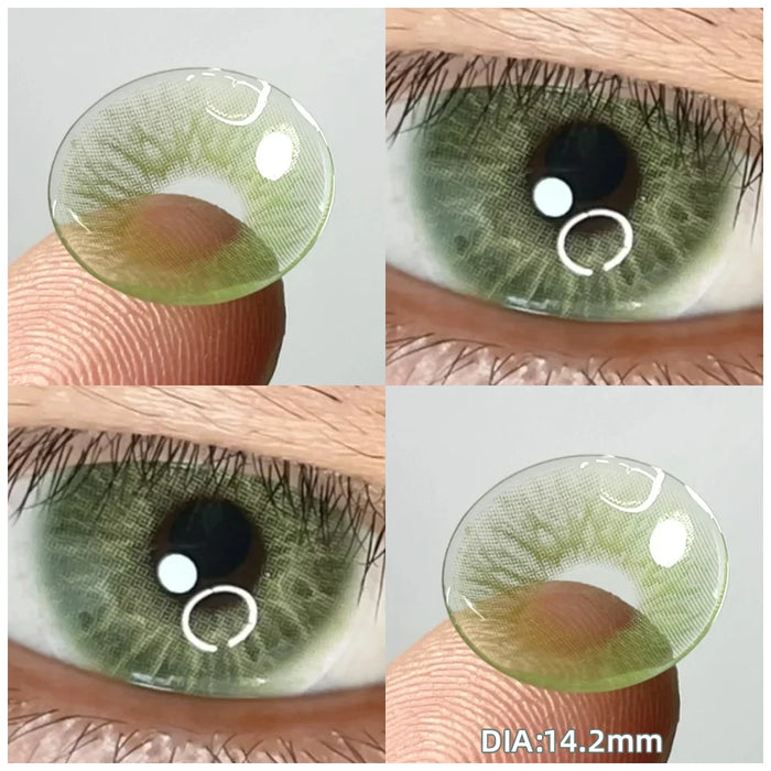 Contact Lenses Myopia Lenses with Diopters Green Pupils Color Contact Lenses for Eyes Blue Lens OVO