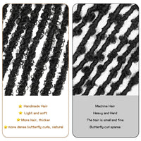 Butterfly Locs Crochet Hair Extension Black Brown Ombre Long Soft Faux Locs Crochet Braids Locs