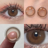 Natural Lenses Contact Lenses for Eyes Beauty 10 Tone Natural Pupil Eye Color lens Yearly Use 14.2/14.5mm OVO
