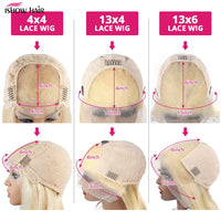 Blonde Lace Front Wig Human Hair HD Transparent 613 Straight Lace Front Wigs
