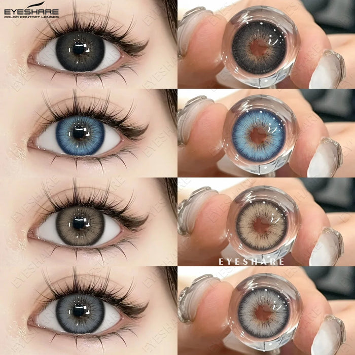 EYESHARE New Color Contact Lenses Sky Blue Fashion Eyeglass Lenses Black Natural Contact Lenses Purple Gray Lenses 1 Pair