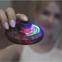 Fidget Spinner Mini Drone LED UFO Type Flying Helicopter Spinner
