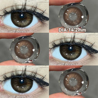 Halloween Contact Lenses Beauty Eye Color Lenses Cosplay Pupils Myopia Lens with Prescription Natural Blue Lens OVOLOOK