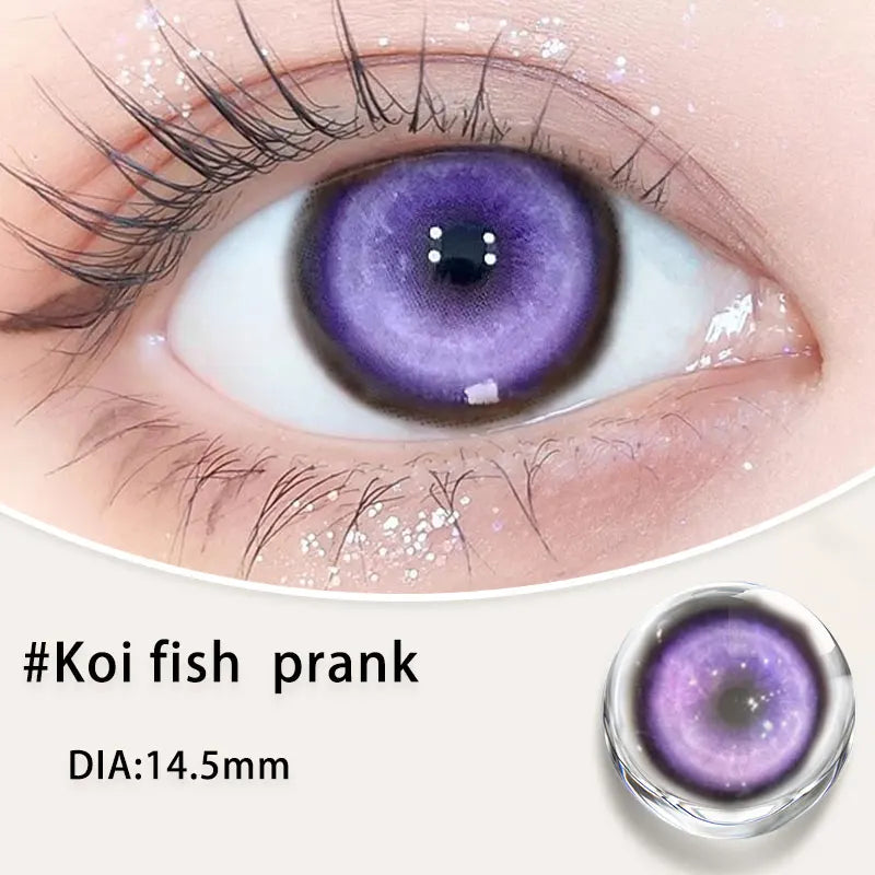 Myopia Lenses Color Contact Lenses for Eyes Lenses With Diopters Prescription Fashion Lenses Purple Eye Lenses YMX