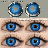 EYESHARE 1 Pair Halloween Colored Contact Lenses for Eyes Cosplay White Crazy Contact Lenses Anime Blue Eye Lenses Black Lenses