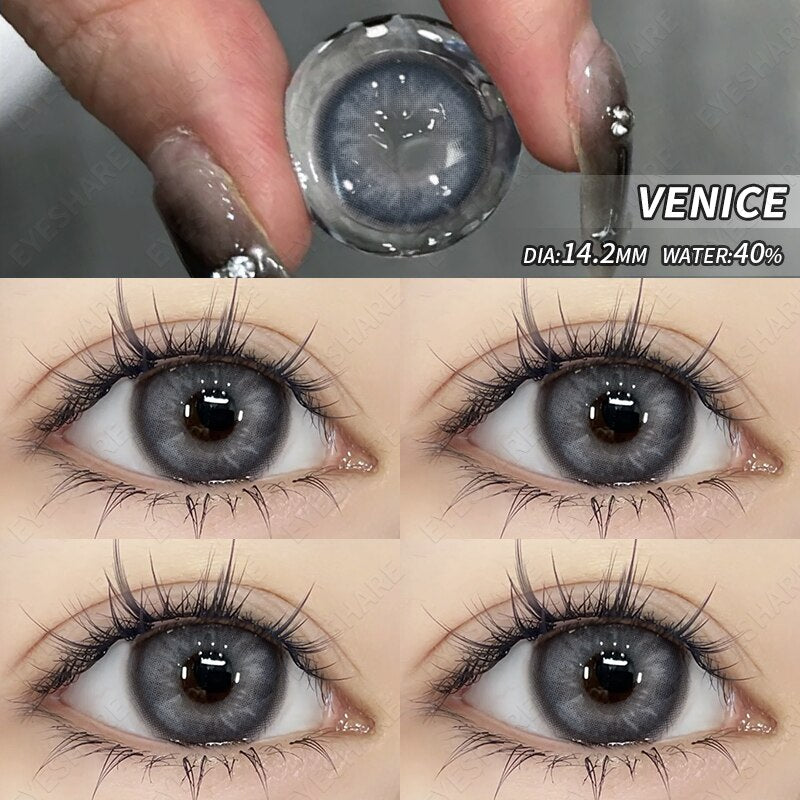 Color Contact Lenses for Eyes Natural Gray Contact Lens Yearly Fashion Beauty Makeup EyeLenses