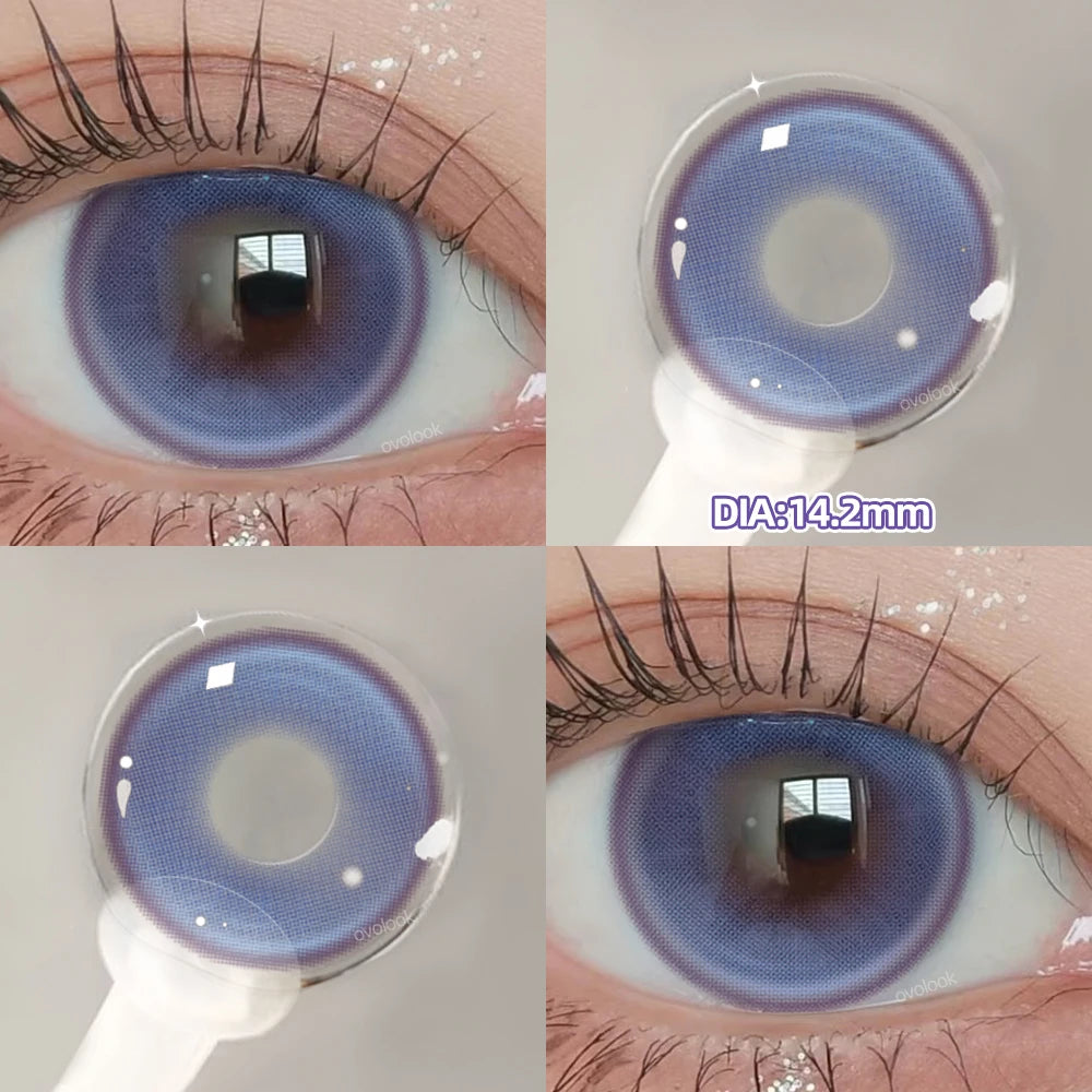 Blue Lenses  Myopia Color Contact Lenses Fashion Pupils Large Diameter Eye Colores Beauty Green Lenses OVO