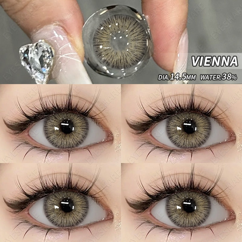 Color Contact Lenses for Eyes Natural Gray Contact Lens Yearly Fashion Beauty Makeup EyeLenses
