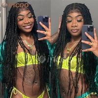 36 Inches Synthetic Lace Braided Wigs Butterfly Braids Lace Wig