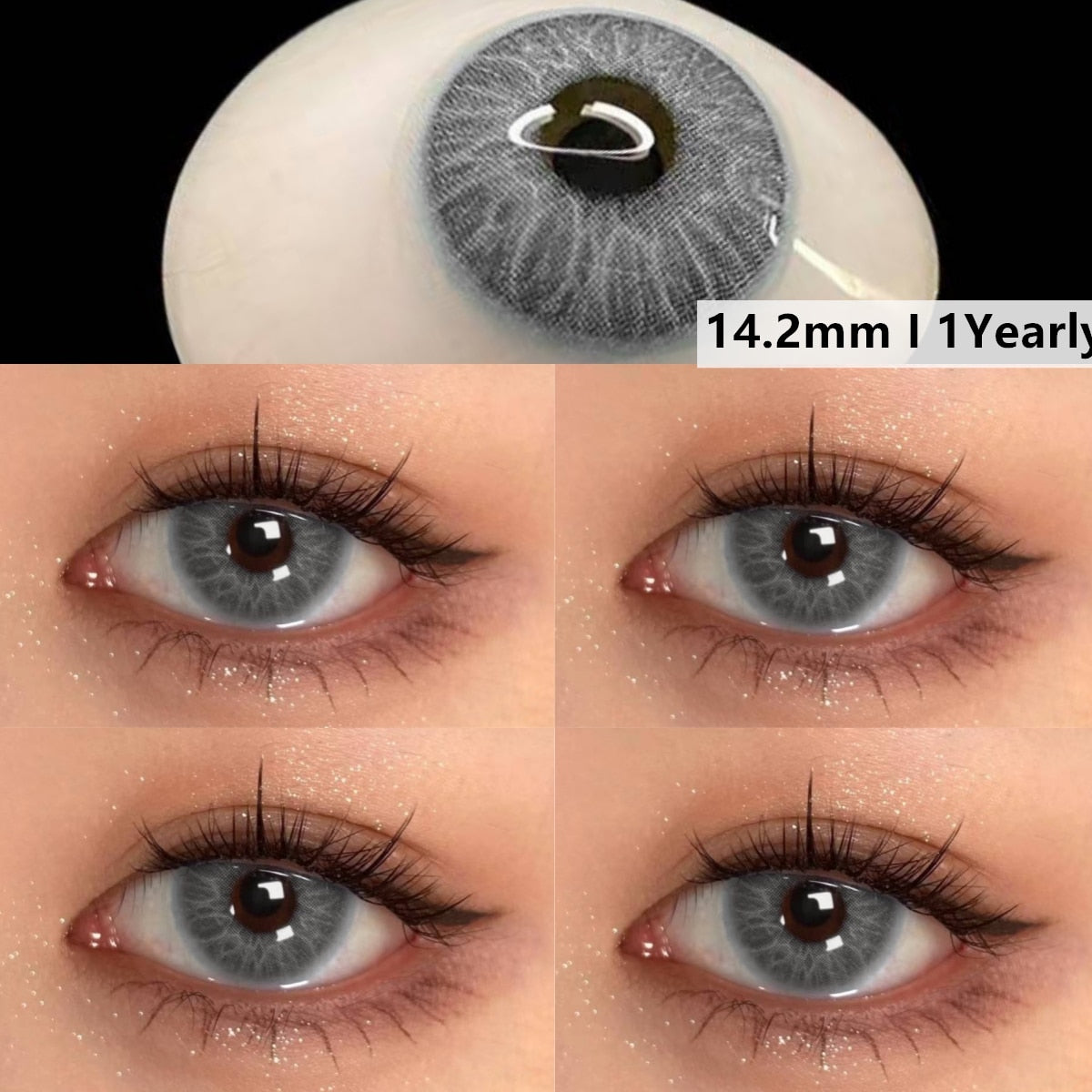 Color Contact Lenses for Eyes Natural Gray Contact Lens Yearly Fashion Beauty Makeup EyeLenses