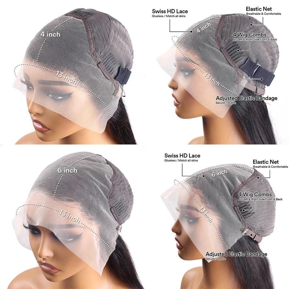 30 40 Inch 220 Density Body Wave Human Hair Wigs Chocolate Brown Lace Front Wig 13x6 Hd Lace Frontal Wig for Black Women Choice