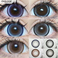 Color Contact Lenses  Blue Purple Pink Black Gray Beauty Pupils 14.5mm Yearly