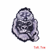 Motorcycle Biker/Punk Embroidery Patch On Clothes Iron On Patches For Clothing Thermoadhesive Patches For Clothes Animal Sticker