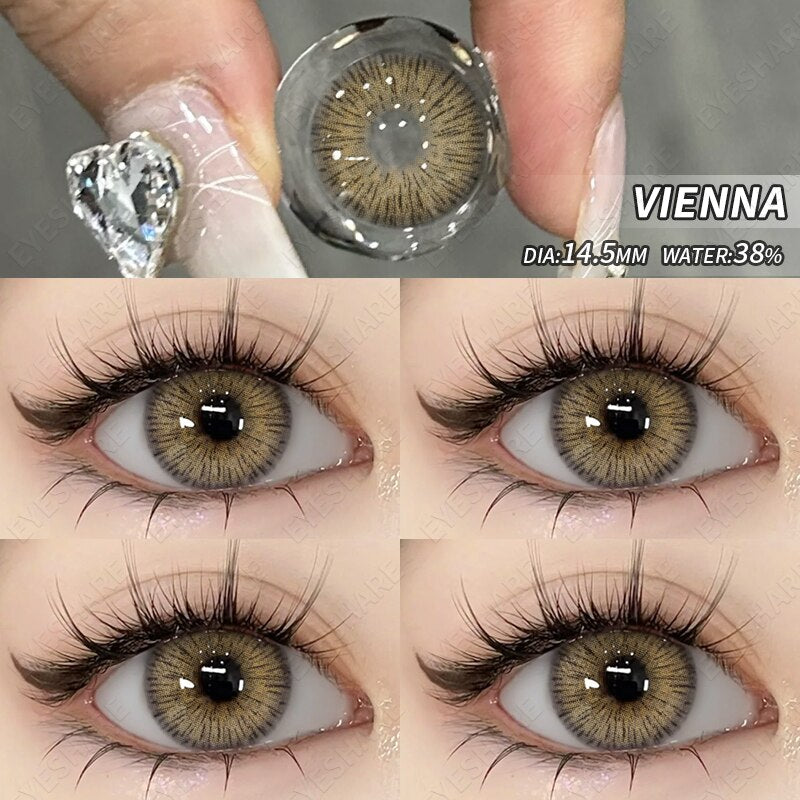 Color Contact Lenses for Eyes Natural Gray Contact Lens Yearly Fashion Beauty Makeup EyeLenses
