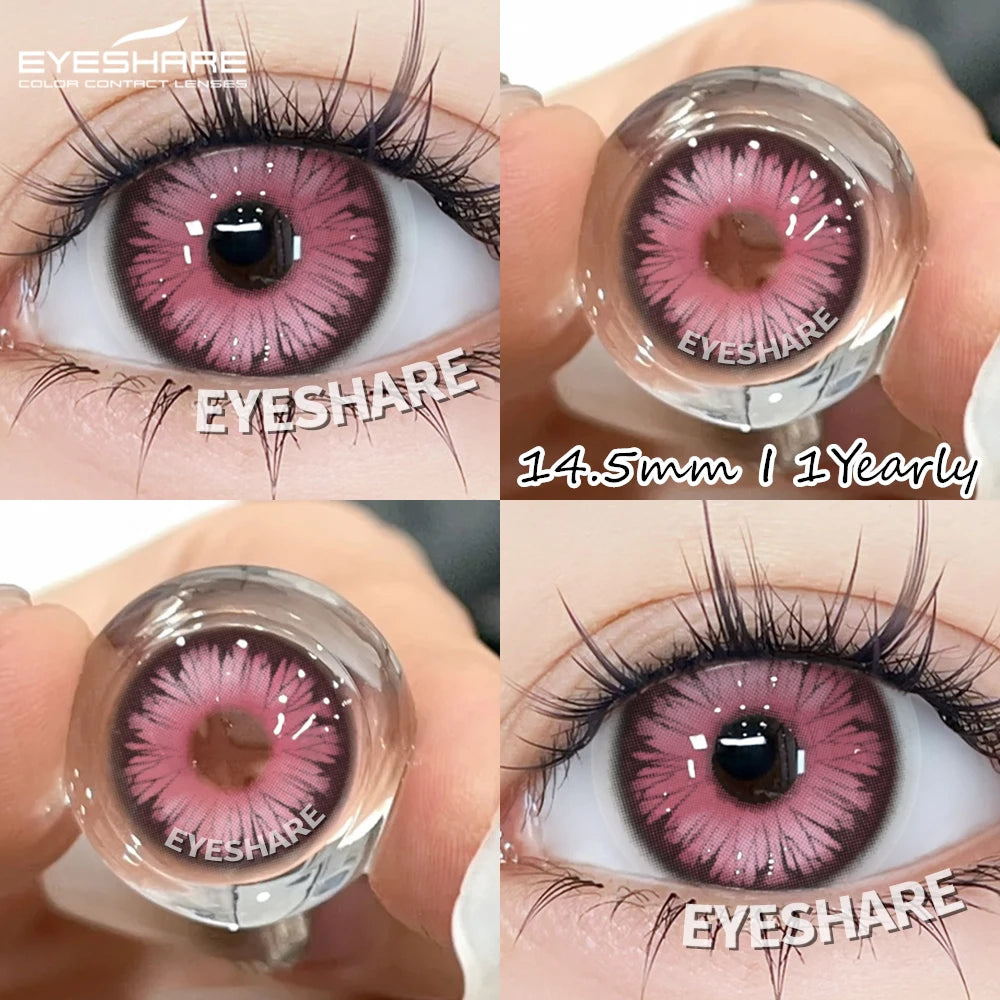 EYESHARE Cosplay Color Contact Lenses Anime Pink Beauty Contact Spring New Style Makeup Red Blue Lenses Yearly Halloween Contact