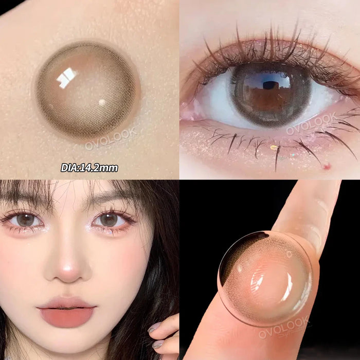 Natural Lenses Contact Lenses for Eyes Beauty 10 Tone Natural Pupil Eye Color lens Yearly Use 14.2/14.5mm OVO