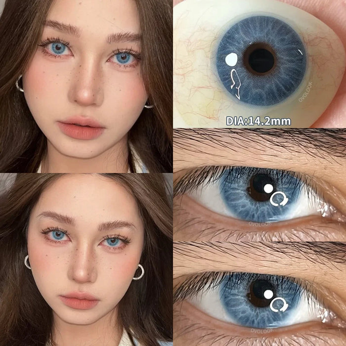 Blue Contact Lenses Myopia Pupils With Diopters Fashion Lenses for Eyes Color Lenses Prescription Lenses OVO