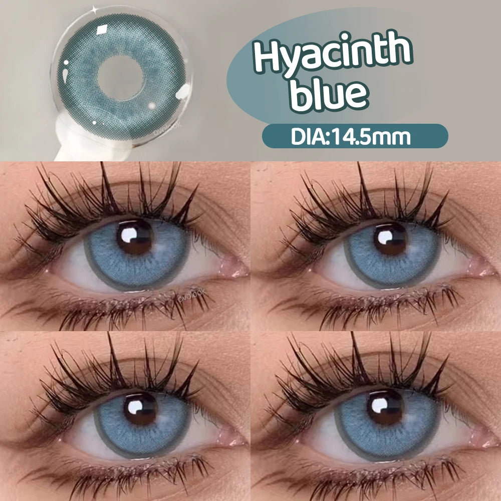 Fashion Big Lenses Myopia Colored Contact Lenses for Eyes Beauty Blue Eyes Lenses Green Pupils Brown Grey Lens