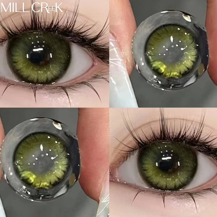 Color Contact Lenses yearly Myopia Lenses with Diopter Enlarge Bright Cosmetic Power Lens Make Up for  Beautiful Eyes YMX