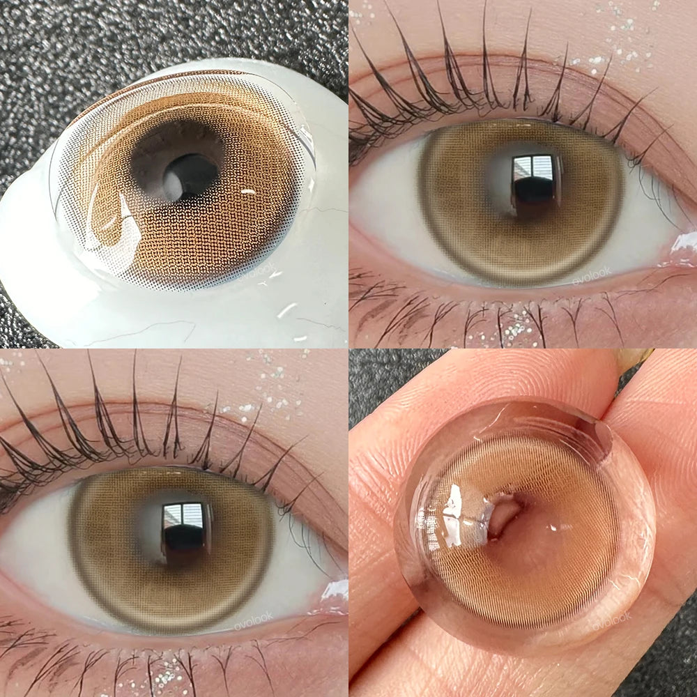 Fashion Big Lenses Myopia Colored Contact Lenses for Eyes Beauty Blue Eyes Lenses Green Pupils Brown Grey Lens