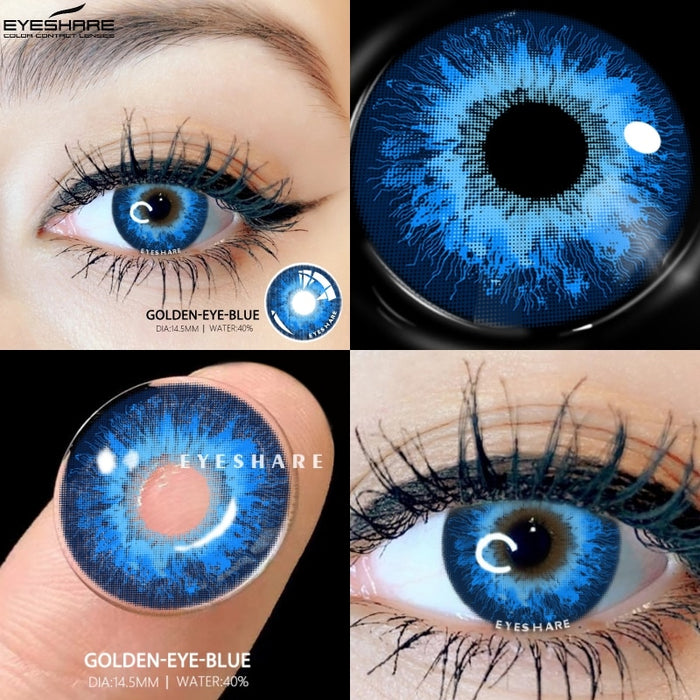 EYESHARE 2 個カラーコンタクトレンズ目コスプレカラーレンズブルーコンタクトレンズ毎年美しい瞳孔コンタクトレンズ