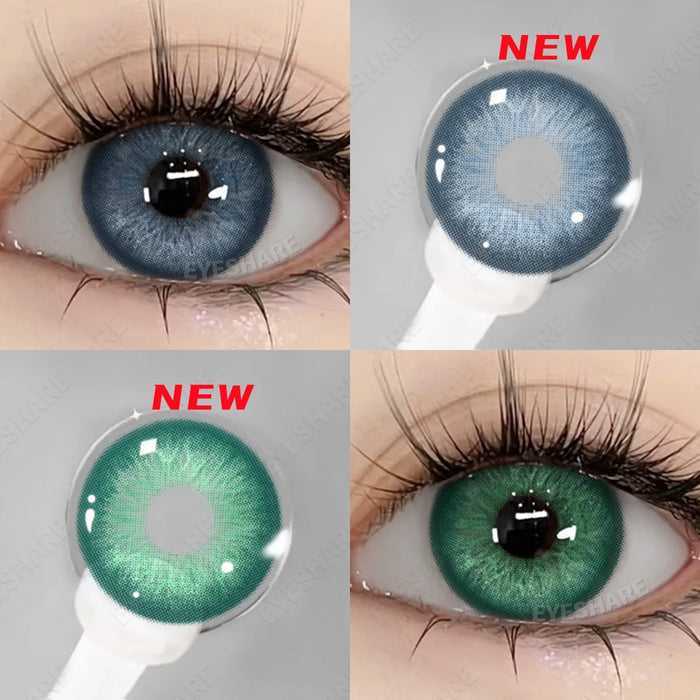 Colored Contacts Lenses  Fashion Blue Contact Lens Brown Lenses Gray Pupils Yearly Cosmetic Green Contacts