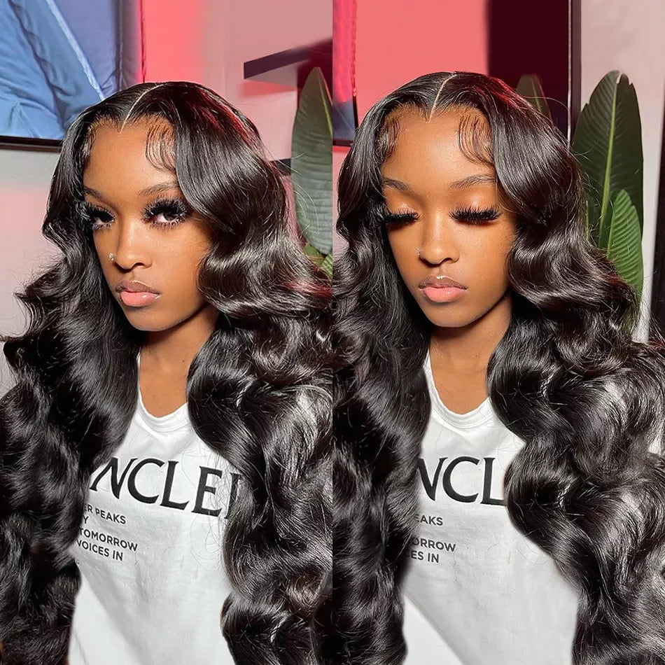 HD Transparent 360 Lace Frontal Wig 13x6 Body Wave Lace Front Human Hair Wigs For Women 32 34 Inch Brazilian 4x4 Closure Wig