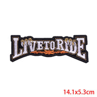 Motorcycle Biker/Punk Embroidery Patch On Clothes Iron On Patches For Clothing Thermoadhesive Patches For Clothes Animal Sticker
