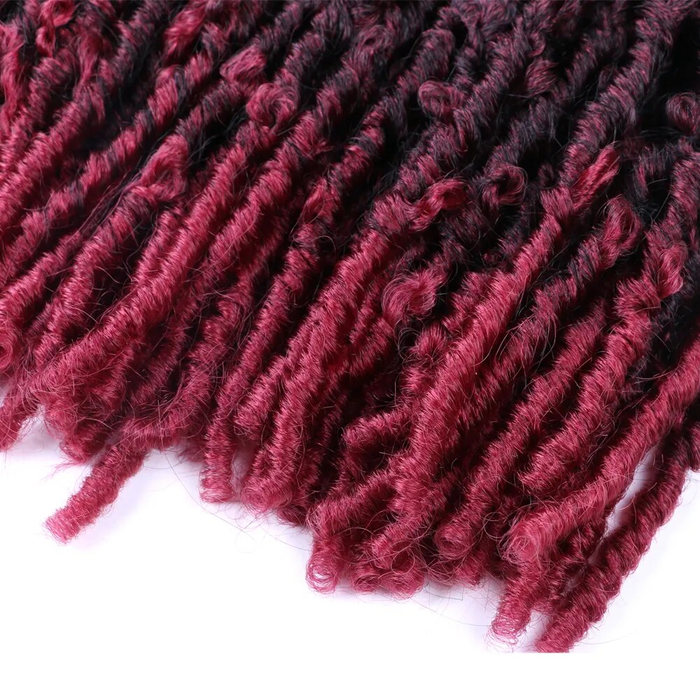 Faux Locs Crochet Hair 14/24inch Synthetic Soft Butterfly Locs Crochet Goddess Braiding Fake Hair Extensions for Black Women