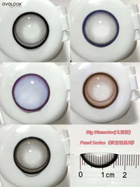 Color Contact Lenses  Blue Purple Pink Black Gray Beauty Pupils 14.5mm Yearly
