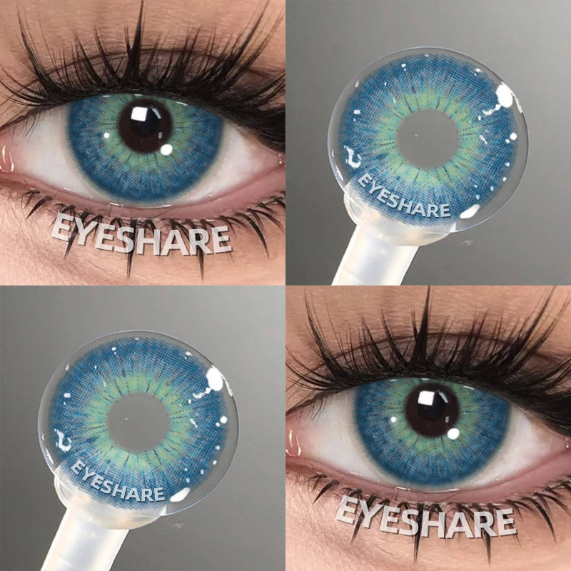 EYESHARE Colored Contact Lenses for Eyes 1 Pair Natural Look Blue Lenses Fashion Contact Lenses Blue Eye Lenses Beauty Makeup