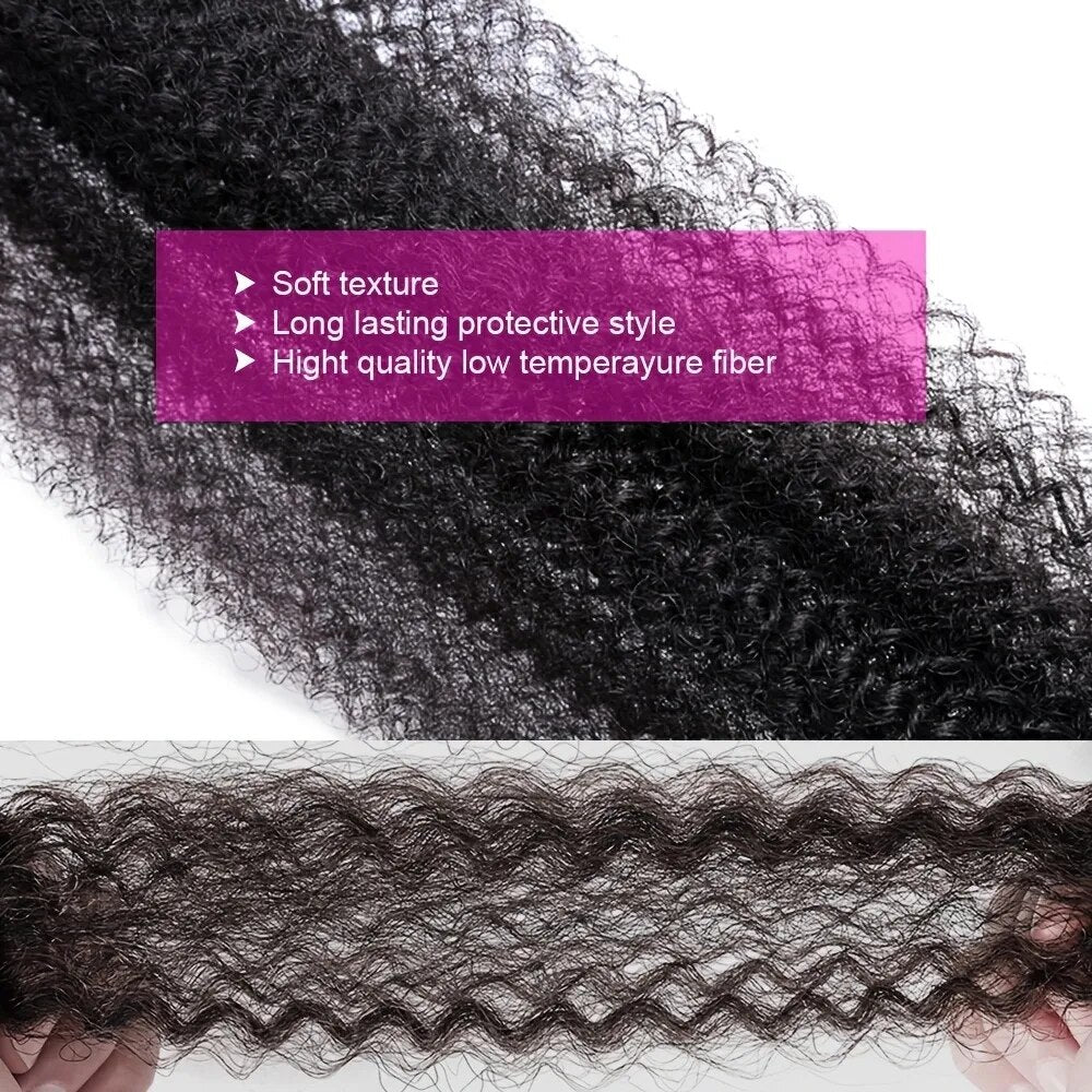 Afro Marley Twist Braiding Hair Extensions For Distressed Soft Locs Fluffy Afro Twist Crochet Hair Butterfly Locs For Women