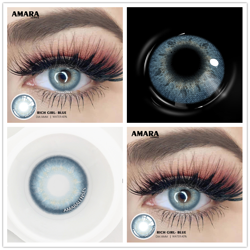 AMARA 1 Pair Color Contact Lenses for Eyes Natural Brown Lenses Beauty Fashion Monet lense Blue Lenses Green Eye Contact