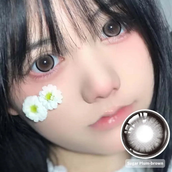 1 Pair Contact Lenses Natural Pupil Color Lens Eyes for Myopia Half A Year Use OVOLOOK-10 Colors