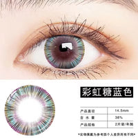OVOLOOK-2pcs/pair Lenses Enlarge Eyes Fashion Contact Lenses for Eyes Colored Eyeglass Lenses Blue Purple Black Lens Yearly Use