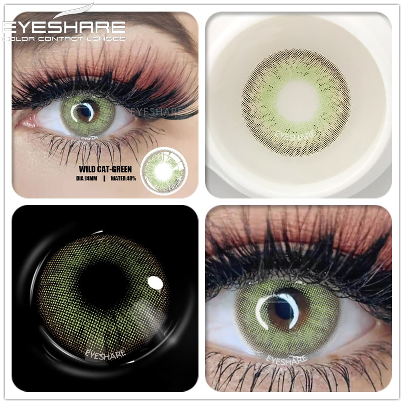 EYESHARE Eye Contacts 1pair DIAMOND Series BLUE Color Lenses Colored Contact Lens Beauty Eyes Cosmetic Eyecontact Contactlen