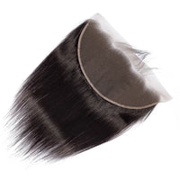 HD Lace Frontal Brazilian Straight Human Hair Pre plucked Natural Color Remy Hair