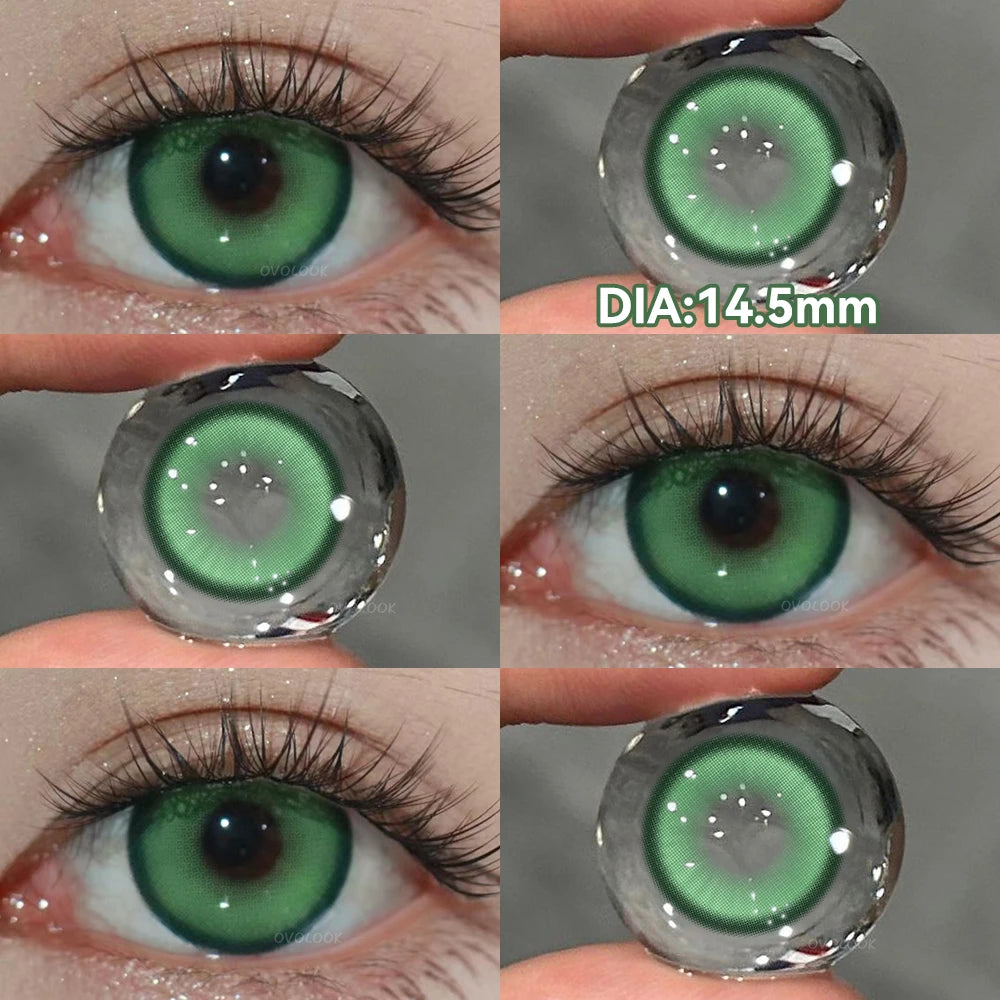 Halloween Contact Lenses Beauty Eye Color Lenses Cosplay Pupils Myopia Lens with Prescription Natural Blue Lens OVOLOOK