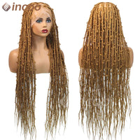 36 Inches Synthetic Lace Braided Wigs Butterfly Braids Lace Wig