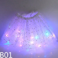 LED Glowing Light Skirts Kids Aldult Girls Princess Tutu Tulle Skirts Dance Miniskirt Costume Cosplay Wedding Party Led Clothing