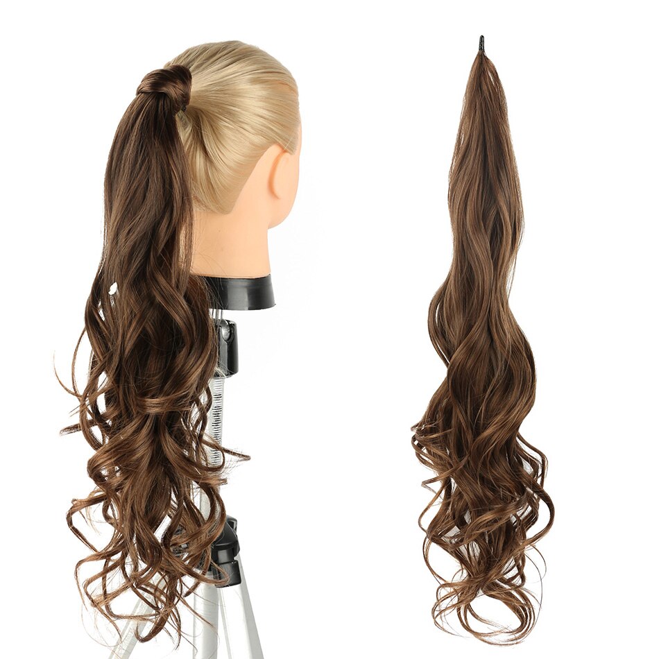 Long Curly Ponytail Extensions Synthetic Horse tails Curly False Tail For Women 32Inch Hairpiece Ponytail Hair Extensions