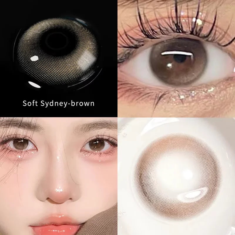 Natural Lenses Contact Lenses for Eyes Beauty 10 Tone Natural Pupil Eye Color lens Yearly Use 14.2/14.5mm OVO