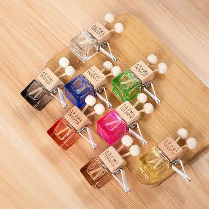 Car Accessories Auto Air Freshener Hanging Glass Bottle Auto Freshener Diffuser Bottle Car Air Outlet Clip Glass Color Bottle