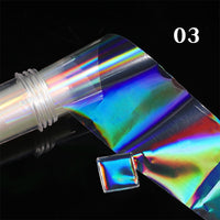 1 Roll Pink Gold Sliver Nail Foils Sparkly Sky Glitter Nail Art Transfer Stickers Slider Paper Nail Art Manicures Decoration New