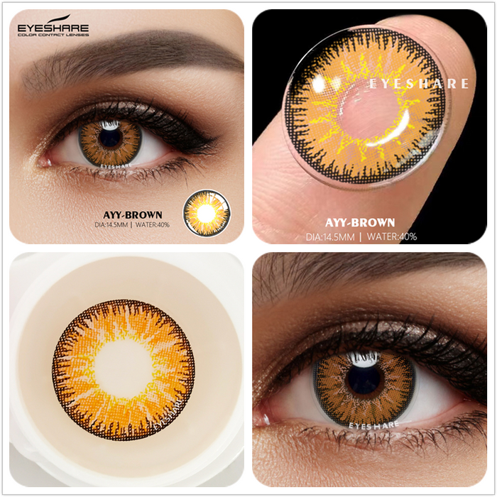 EYESHARE 1 ペアコスプレカラーコンタクトレンズ目 AYY シリーズファッションメイク赤青レンズ年間使用美容メイク目