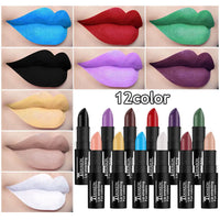 Black Lipstick Retro Dark Color Lipsticks Matte Waterproof Blue Vampire Color Holloween Party Makeup Maquillaje Lip Pencil YZL9